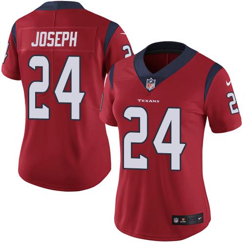 Women Houston Texans #24 Joseph red Nike Vapor Untouchable Limited NFL Jersey->women nfl jersey->Women Jersey